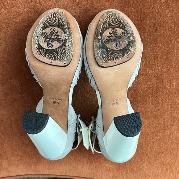 Gray Leather Mary Jane with Braided T-Strap - Picture 6 of 8